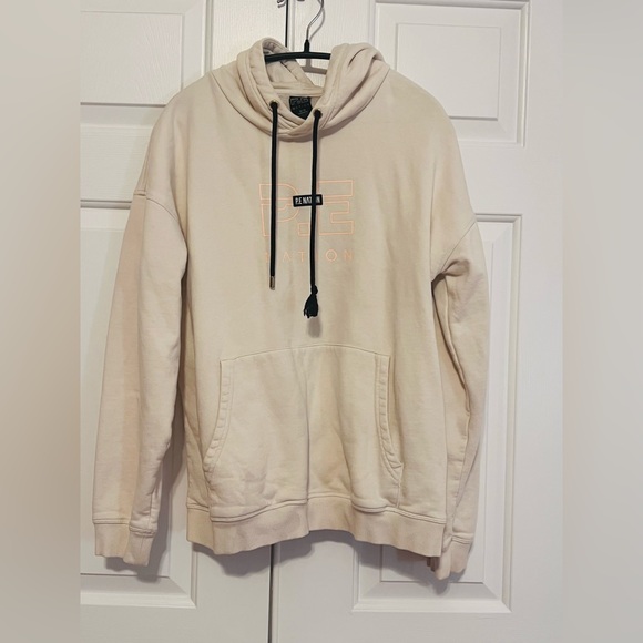 P.E Nation Beige Hoodie with Black Accents Size Medium - Picture 1 of 5
